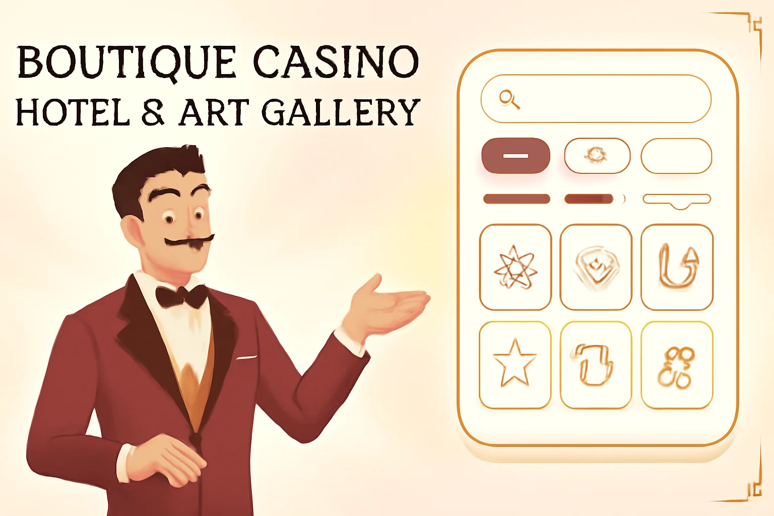 Poglądowy widok katalogu gier Slot Palace z maskotką serwisu przy liście automatów
